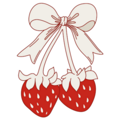 Coquette Strawberries Sticker