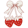 Coquette Strawberries Sticker