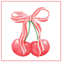 Coquette Striped Bow Sticker