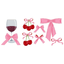 Coquette Wine Sticker Sheet