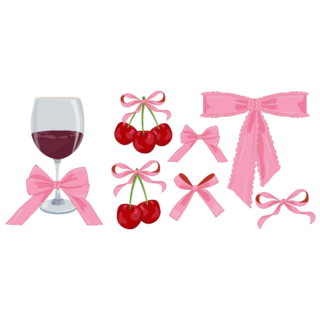 Coquette Wine Sticker Sheet