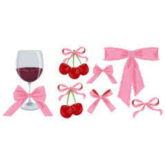 Coquette Wine Sticker Sheet