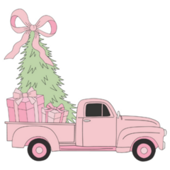 Coquette Xmas Truck Sticker