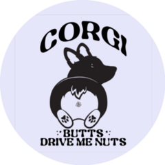 Corgi Butts Drive Me Nuts Sticker
