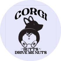 Corgi Butts Drive Me Nuts Sticker