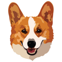Corgi Cute Purebred Dog Head Sticker