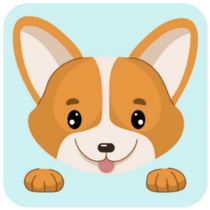 Corgi Dog Icon Sticker