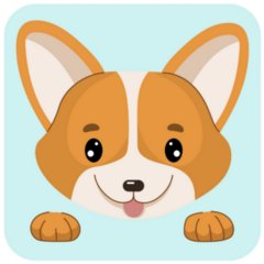 Corgi Dog Icon Sticker