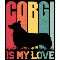 Corgi Dog Is My Love Sticker