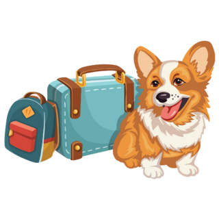 Corgi Dog Traveler Sticker