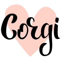 Corgi Lover Heart Sticker