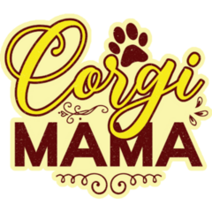 Corgi Mama Yellow Sticker
