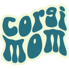 Corgi Mom Retro Sticker