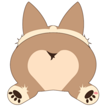  Corgi Sploot Sticker