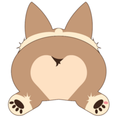  Corgi Sploot Sticker