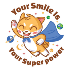 Corgi Super Power Sticker