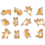 Corgi Yoga Sticker Sheet