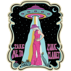 Cosmic Cowgirl Illustration Sticker