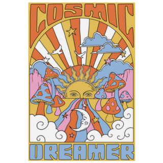 Cosmic Dreamer Hippie Sunset Sticker