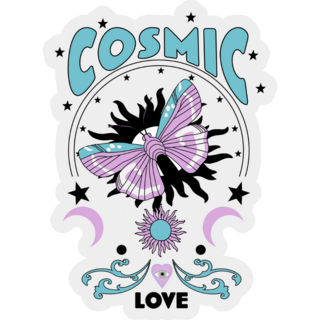 Cosmic Love Mystical Butterfly Sticker