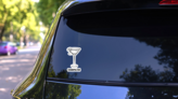 Cosmopolitan Cocktail Sticker on a Rear Car Window (New) example
