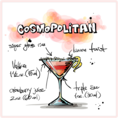 Cosmopolitan Sticker
