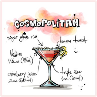 Cosmopolitan Sticker