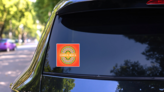 Costa Rica Emblem Sticker on a Rear Car Window (New) example