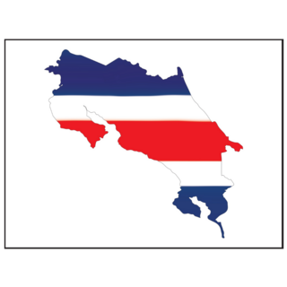 Costa Rica Flag Rectangle Sticker