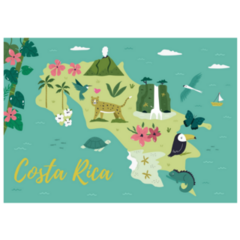 Costa Rica Hand Drawn Sticker