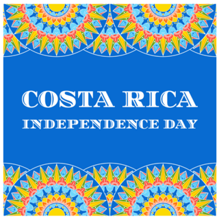 Costa Rica Independence Sticker