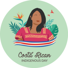 Costa Rica Indigenous Day Sticker