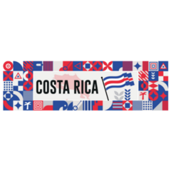 Costa Rica National Banner Sticker