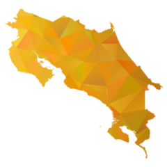 Costa Rica Polygonal Sticker
