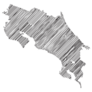 Costa Rica Sketch Map Sticker