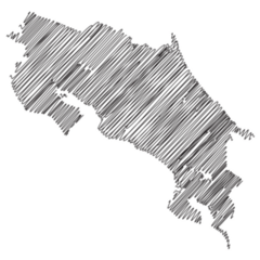 Costa Rica Sketch Map Sticker