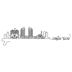 Costa Rica Skyline Sticker