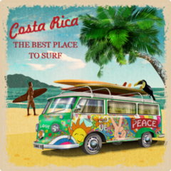 Costa Rica Surf Sticker