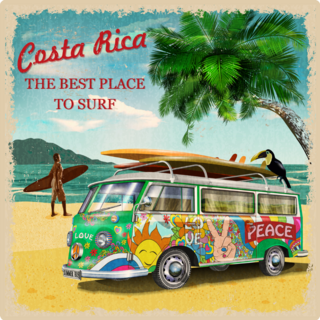 Costa Rica Surf Sticker