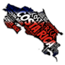 Costa Rica Word Map Sticker