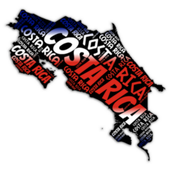 Costa Rica Word Map Sticker