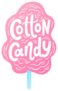 Cotton Candy Calligraphy Sticker