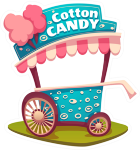 Cotton Candy Cart Sticker