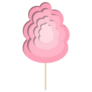 Cotton Candy Paper Cut Illustration Sticker