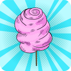 Cotton Candy Pop Art Sticker