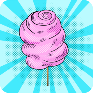 Cotton Candy Pop Art Sticker