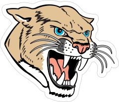 Cougar Head Mascot Sticker
