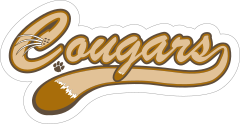 Cougar Logo Type Mascot Sticker