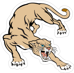 Cougar Mascot Sticker