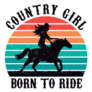 Country Girl Born To Ride Sticker